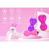 Вагінальні кульки Кегеля з вібрацією 12 режимів Фіолетовий, фото 6