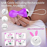 Вагінальні кульки Кегеля з вібрацією 12 режимів Фіолетовий, фото 3