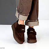 Жіночі низки уги, жіночі уги автоледі, коричневі уги жіночі, жіночі уги на високій підошві, фото 9