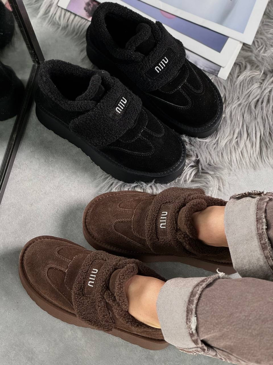 Жіночі низки уги, жіночі уги автоледі, коричневі уги жіночі, жіночі уги на високій підошві, фото 1