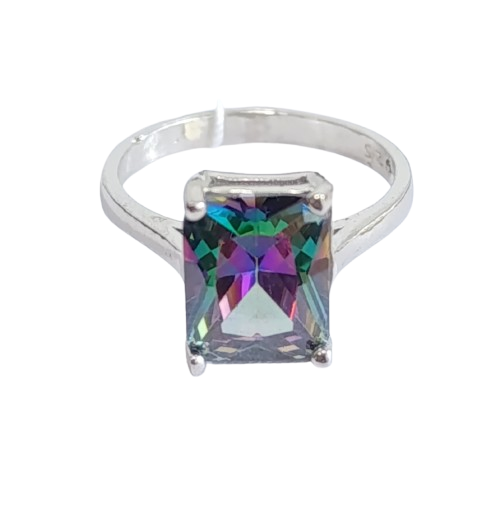 Каблучка срібна з містик топазом К3790-мт, фото 1