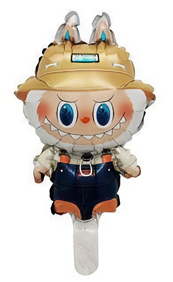 Фольгована куля Міні-фігура Labubu в джинсах 35×23 см | Повітряна кулька