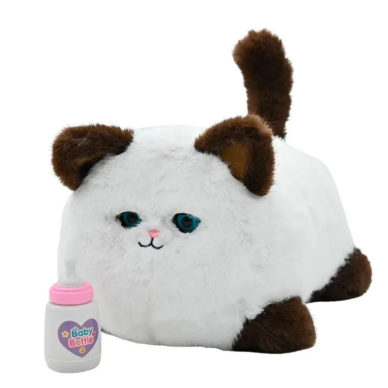 Інтерактивна іграшка Котик 933-103E, плюш 25 см, сенсор, повторює голос, 2 кольори, фото 1