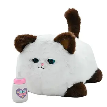 Інтерактивна іграшка Котик 933-103E, плюш 25 см, сенсор, повторює голос, 2 кольори