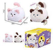 Інтерактивна іграшка Котик 933-103E, плюш 25 см, сенсор, повторює голос, 2 кольори, фото 9