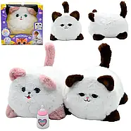 Інтерактивна іграшка Котик 933-103E, плюш 25 см, сенсор, повторює голос, 2 кольори, фото 10