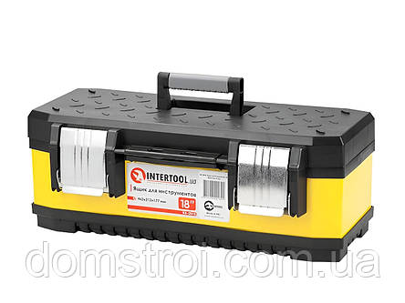 Ящик для інструментів з металевими замками INTERTOOL (BX-2018) 18"/462×212×177 мм, фото 1