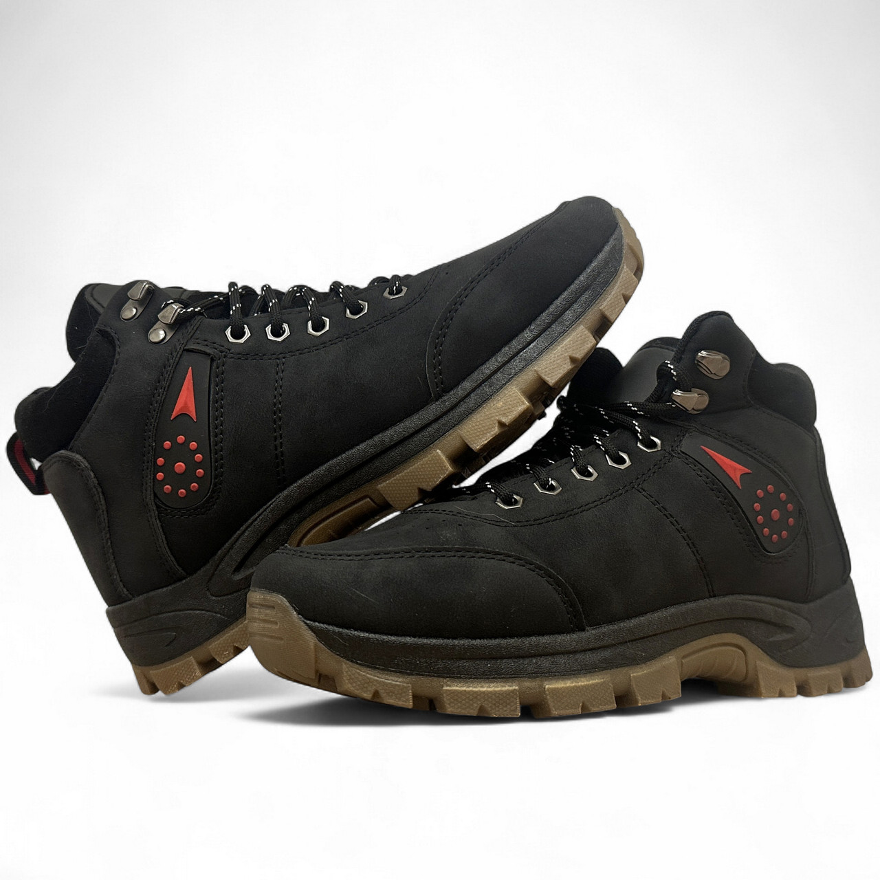 Кросівки чоловічі маломірки на хутрі утеплені зимові чорні (1210036-1), фото 1