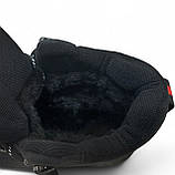 Кросівки чоловічі маломірки на хутрі утеплені зимові чорні (1210036-1), фото 5