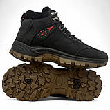 Кросівки чоловічі маломірки на хутрі утеплені зимові чорні (1210036-1), фото 6