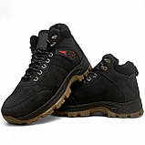 Кросівки чоловічі маломірки на хутрі утеплені зимові чорні (1210036-1), фото 7