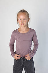 Лонгслів для дівчинки з довгим рукавом із рельєфами Flex SmileTime