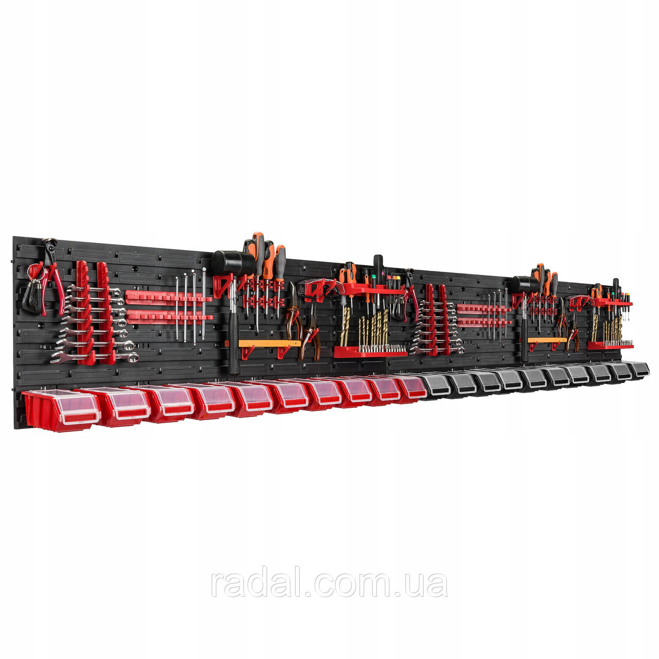 Перфорована панель для інструментів Kistenberg 230х39см 20 контейнерів, фото 1