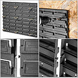 Панель навісна для метизів на 84 червоних контейнерів Kistenberg 58х117см, фото 9