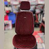 Універсальні накидки на сидіння автомобіля, модель City Бордо (комплект на передні та задні сидіння), фото 3