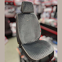 Універсальні накидки на сидіння автомобіля, модель City Темно-сірі (комплект на передні сидіння)