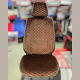 Універсальні накидки на сидіння автомобіля, модель City Коричневі (комплект на передні сидіння), фото 2