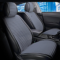 Універсальні накидки на сидіння автомобіля, модель Monaco Сірі (комплект на передні сидіння)