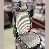 Універсальні накидки на сидіння автомобіля, модель Monaco Темно-сірі (комплект на передні сидіння)
