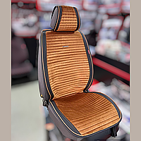 Універсальні накидки на сидіння автомобіля, модель Monaco коньяк (комплект на передні сидіння)