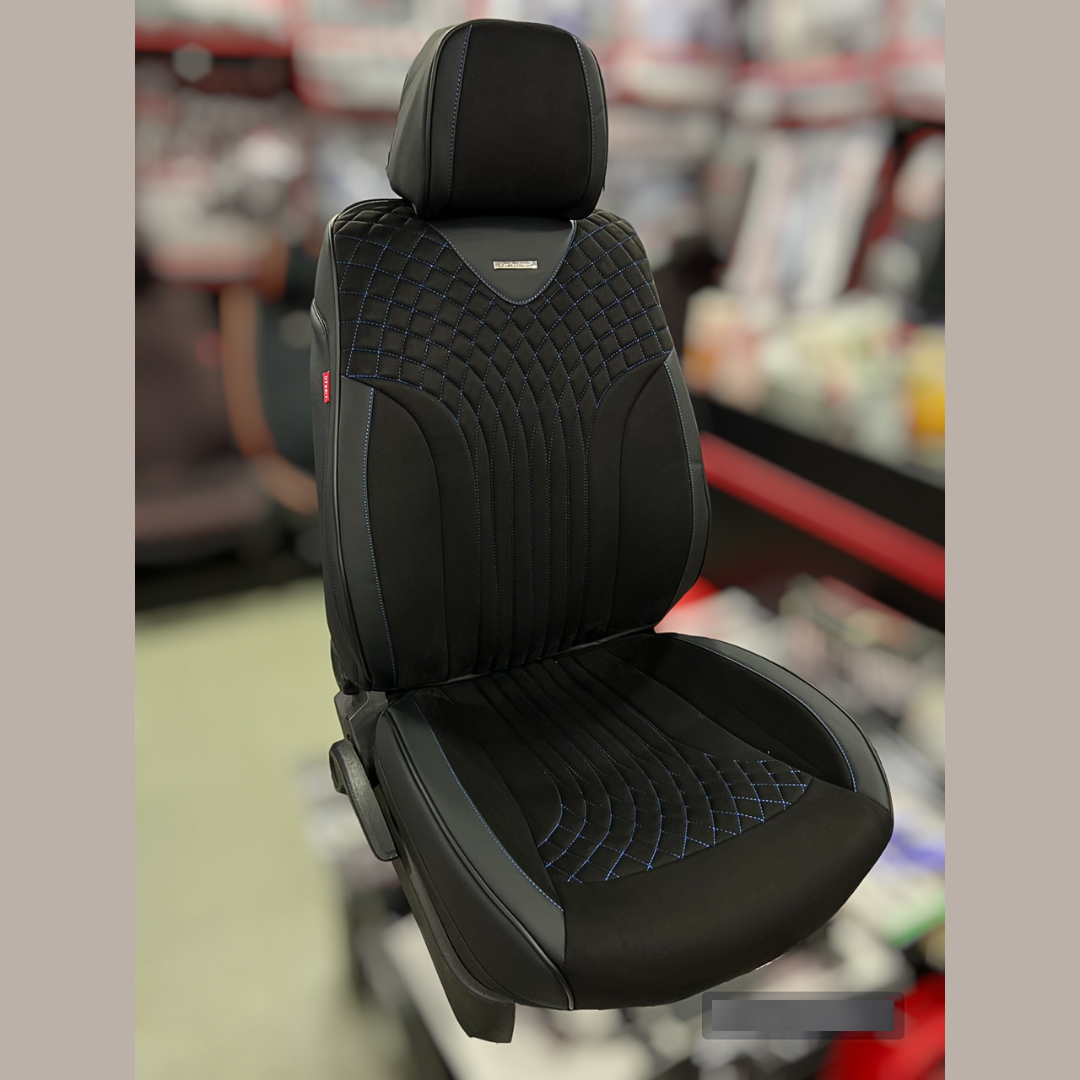 Універсальні автомобільні чохли на сидіння, модель Shell Чорні (комплект на передні та задні сидіння), фото 1