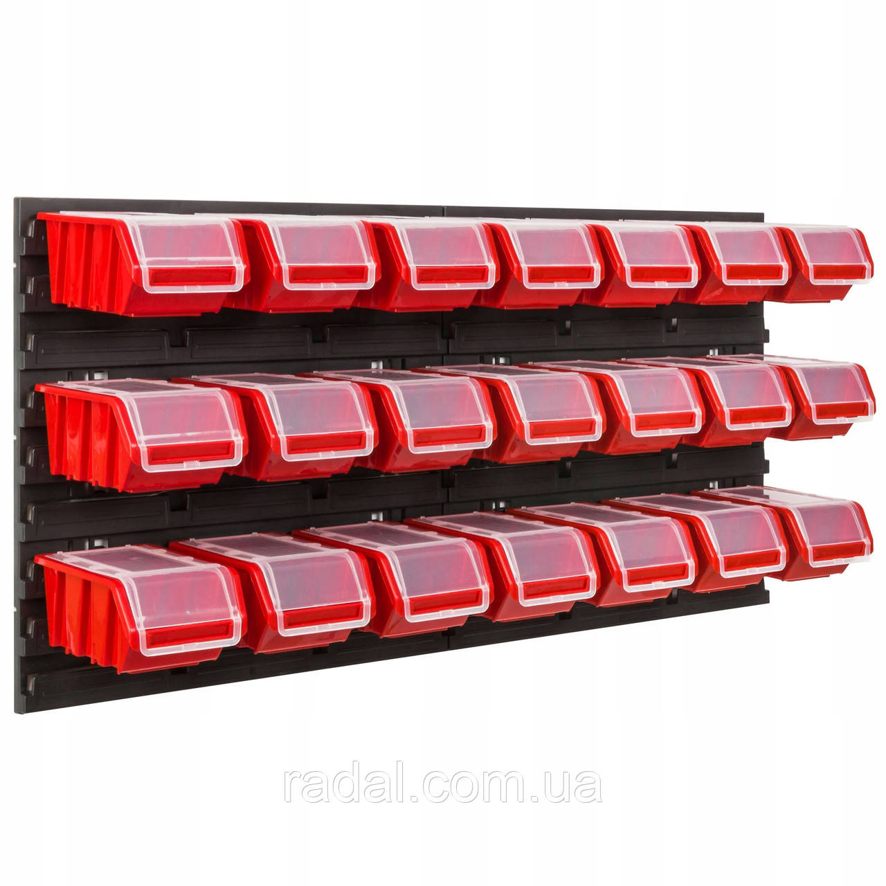 Настінна панель з контейнерами з кришкою Kistenberg 78х39см 21 контейнер, фото 1