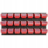 Настінна панель з контейнерами з кришкою Kistenberg 78х39см 21 контейнер, фото 2