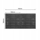 Настінна панель з контейнерами з кришкою Kistenberg 78х39см 21 контейнер, фото 3