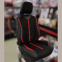 Універсальні автомобільні чохли на сидіння, модель Start Чорні (комплект на передні сидіння)