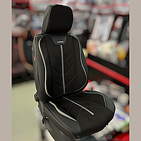 Універсальні автомобільні чохли на сидіння, модель Start Чорні (комплект на передні сидіння)