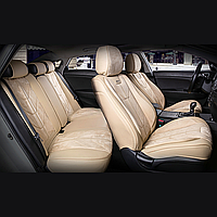 Універсальні автомобільні чохли на сидіння, модель Start Бежеві (комплект на передні та задні сидіння)