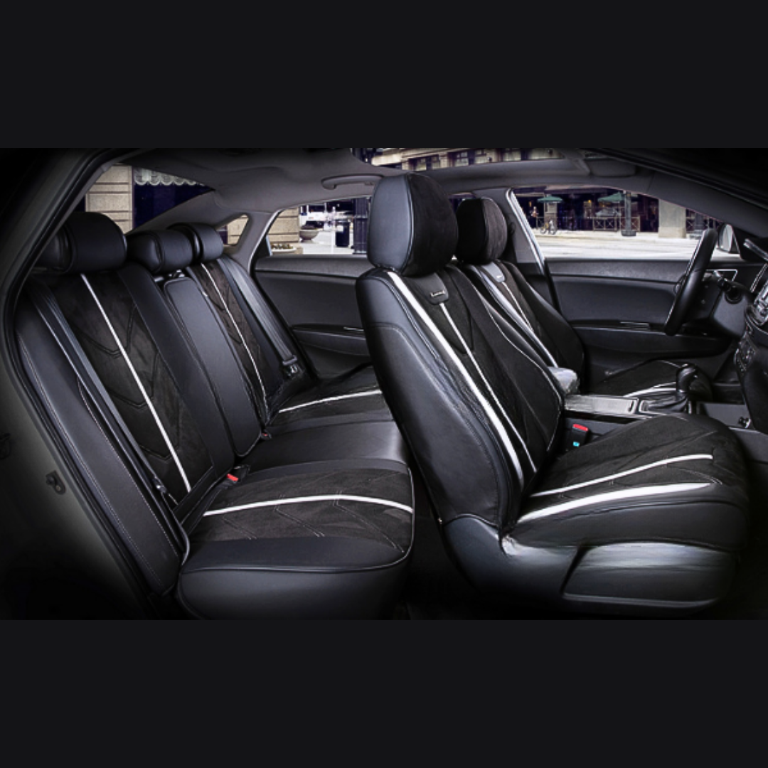 Універсальні автомобільні чохли на сидіння, модель Start Чорні (комплект на передні та задні сидіння), фото 1