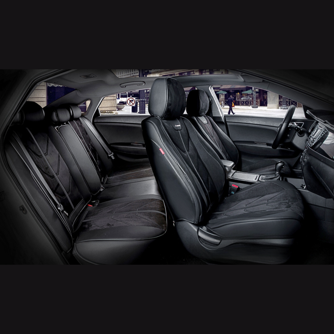 Універсальні автомобільні чохли на сидіння, модель Start Чорні (комплект на передні та задні сидіння), фото 1