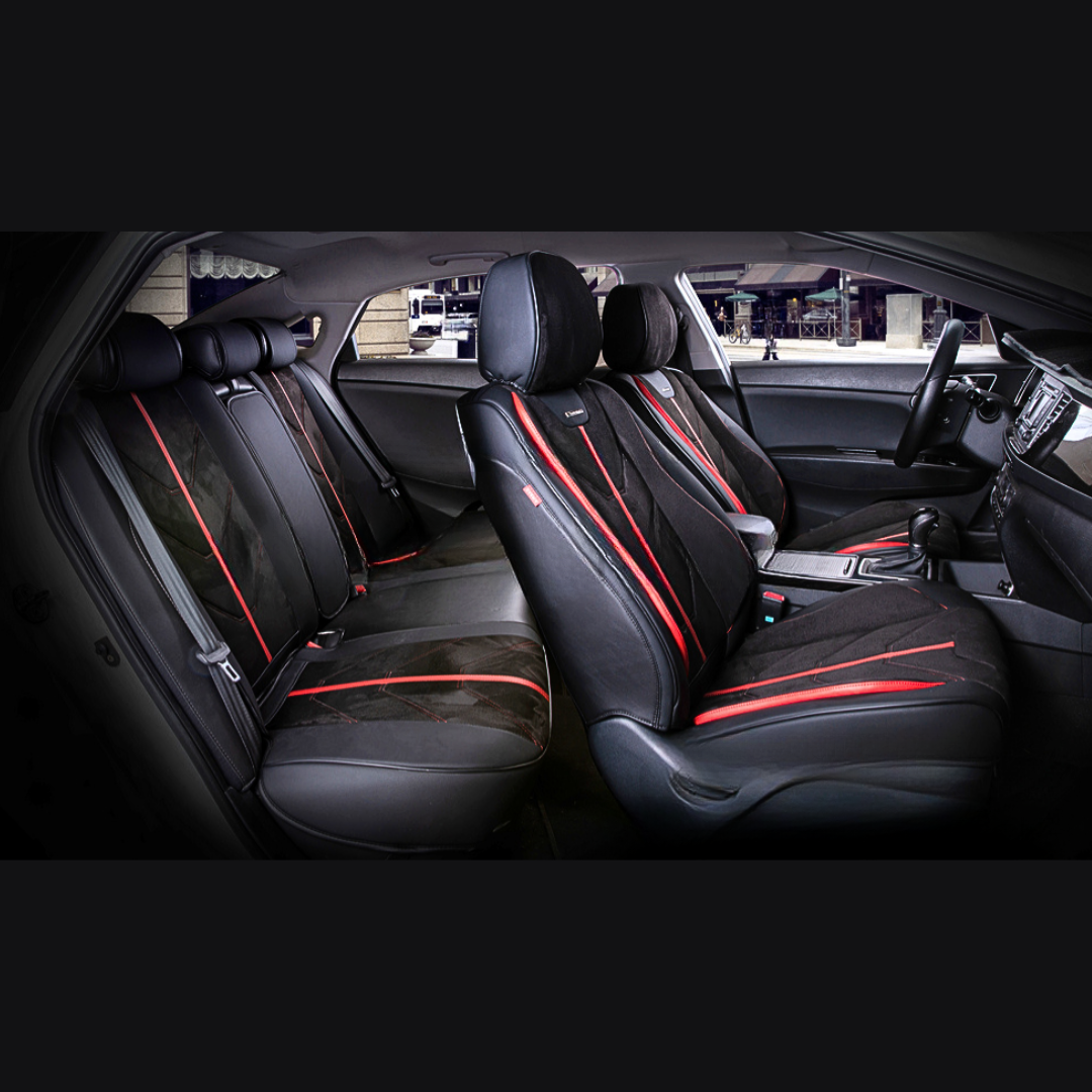 Універсальні автомобільні чохли на сидіння, модель Start Чорні (комплект на передні та задні сидіння), фото 1