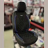 Універсальні автомобільні чохли на сидіння автомобіля, модель Diamond Чорні (комплект на передні та задні сидіння), фото 2