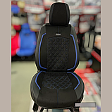 Універсальні автомобільні чохли на сидіння автомобіля, модель Diamond Чорні (комплект на передні та задні сидіння), фото 3