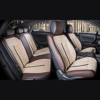 Універсальні каркасні накидки 3D на сидіння автомобіля, модель Stalker Бежеві (комплект на передні та задні сидіння)