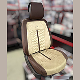 Універсальні каркасні накидки 3D на сидіння автомобіля, модель Stalker Бежеві (комплект на передні та задні сидіння), фото 2