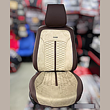 Універсальні каркасні накидки 3D на сидіння автомобіля, модель Stalker Бежеві (комплект на передні та задні сидіння), фото 3