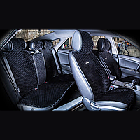 Універсальні накидки на сидіння автомобіля, модель City Чорні (комплект на передні та задні сидіння)