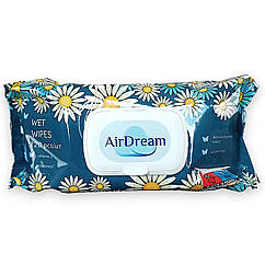 Серветки вологі Air Dream з клапаном 120 шт