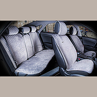 Універсальні накидки на сидіння автомобіля, модель City Сірі (комплект на передні та задні сидіння)