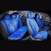 Універсальні накидки на сидіння автомобіля, модель City Сині (комплект на передні та задні сидіння)