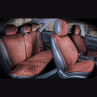 Універсальні накидки на сидіння автомобіля, модель City Коричневі (комплект на передні та задні сидіння)