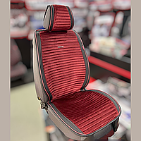 Універсальні накидки на сидіння автомобіля, модель Monaco Бордові (комплект на передні та задні сидіння)