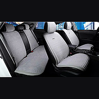 Універсальні накидки на сидіння автомобіля, модель Monaco Сірі (комплект на передні та задні сидіння)