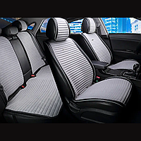 Універсальні накидки на сидіння автомобіля, модель Monaco Темно-сірі (комплект на передні та задні сидіння)