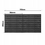 Настінна панель з чорними лотками Kistenberg 78х39см 40 контейнерів, фото 5