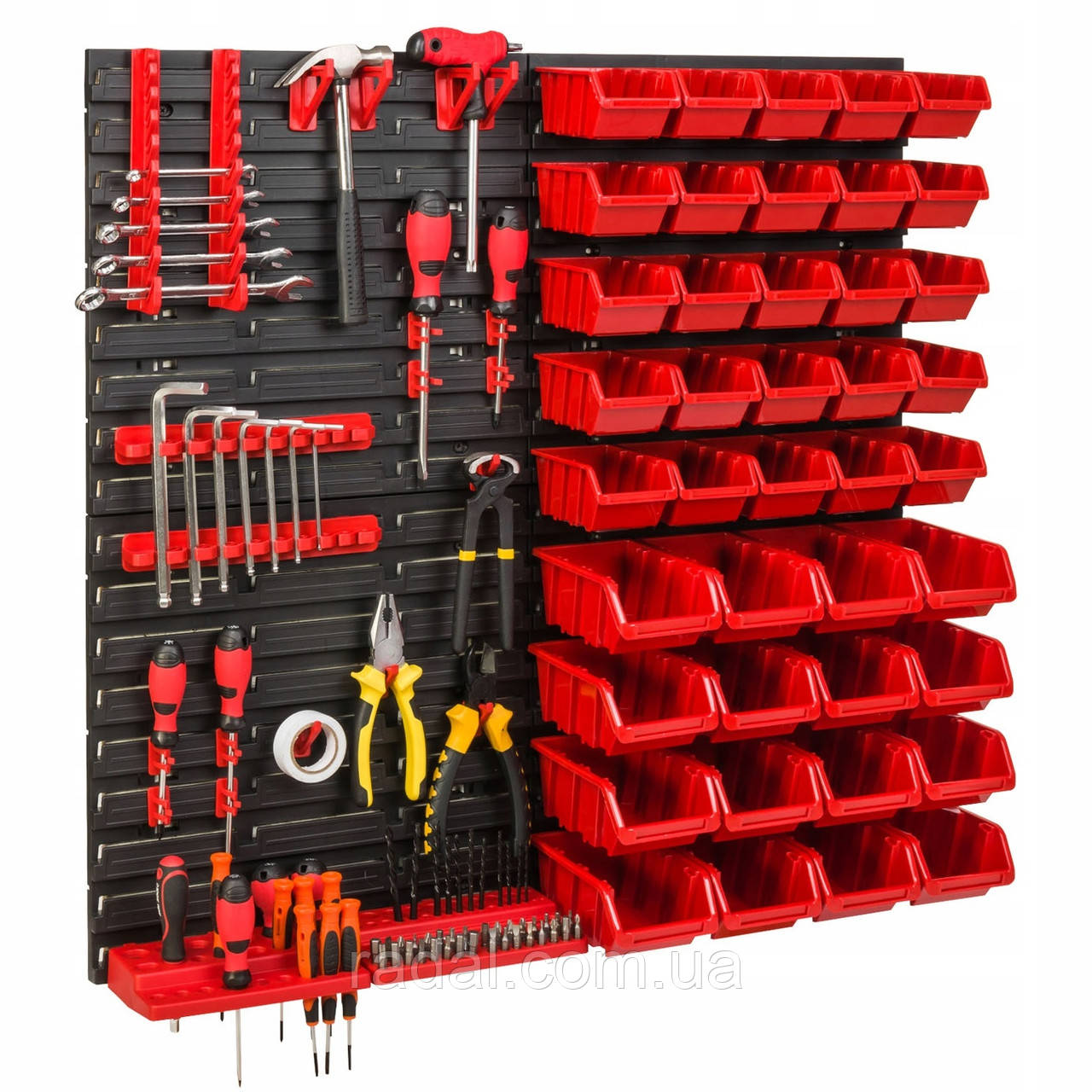 Настінний органайзер панель для інструментів Kistenberg 78х78см 41 контейнер, фото 1