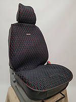 Універсальні автомобільні чохли, накидки на сидіння Rybin (чорний із червоною ниткою)